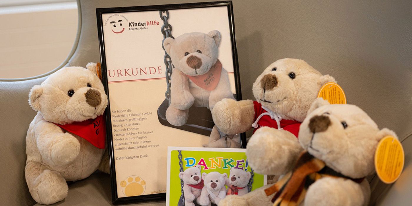Trösterteddy Karl für die Kinderhilfe Eckental