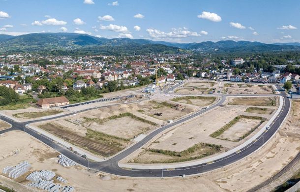 Luftaufnahme von zukünftigem Stadtviertel Achern